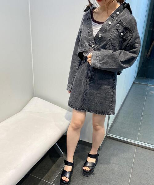 INGNI（イング）の「SETUP対応ミニ台形スカート（デニムスカート・レディース・ホワイト系7/グレー/ブルー系その他3・FREE）」の14枚目の写真