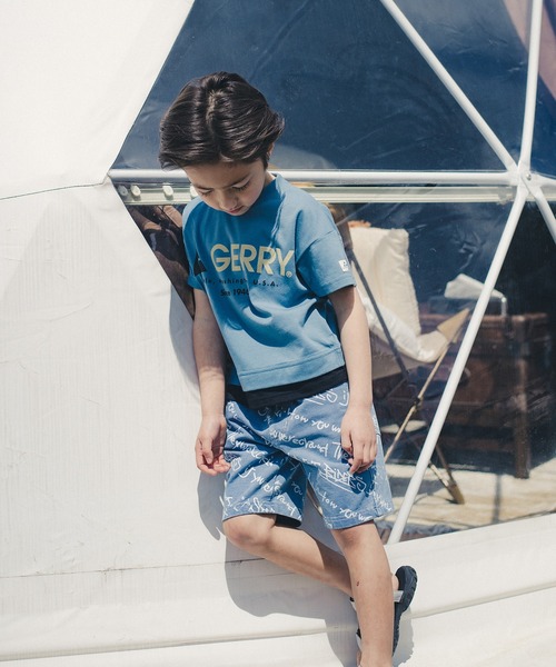 RADCHAP（ラッドチャップ）の「インディゴカットソー斜めロゴハーフパンツ（その他パンツ・キッズ・サックスブルー/ブルー・90cm/110cm/100cm/120cm/130cm/140cm/150cm）」の6枚目の写真