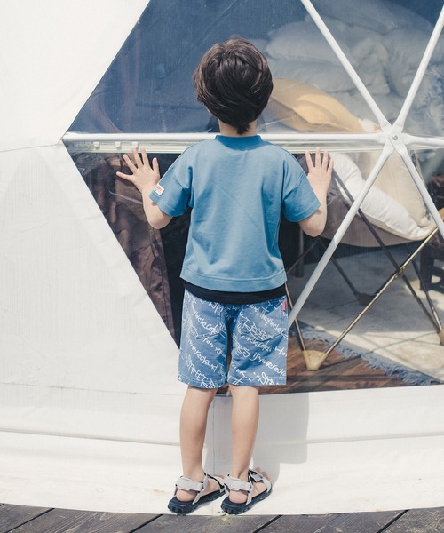 RADCHAP（ラッドチャップ）の「インディゴカットソー斜めロゴハーフパンツ（その他パンツ・キッズ・サックスブルー/ブルー・90cm/110cm/100cm/120cm/130cm/140cm/150cm）」の8枚目の写真