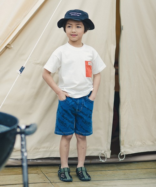 RADCHAP（ラッドチャップ）の「インディゴカットソー斜めロゴハーフパンツ（その他パンツ・キッズ・サックスブルー/ブルー・90cm/110cm/100cm/120cm/130cm/140cm/150cm）」の13枚目の写真