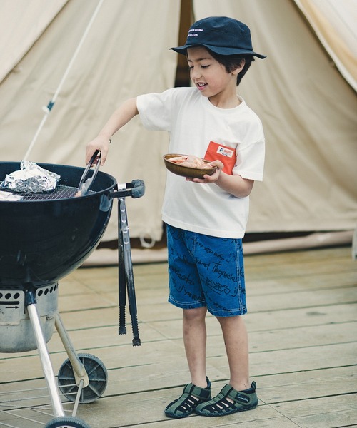 RADCHAP（ラッドチャップ）の「インディゴカットソー斜めロゴハーフパンツ（その他パンツ・キッズ・サックスブルー/ブルー・90cm/110cm/100cm/120cm/130cm/140cm/150cm）」の14枚目の写真