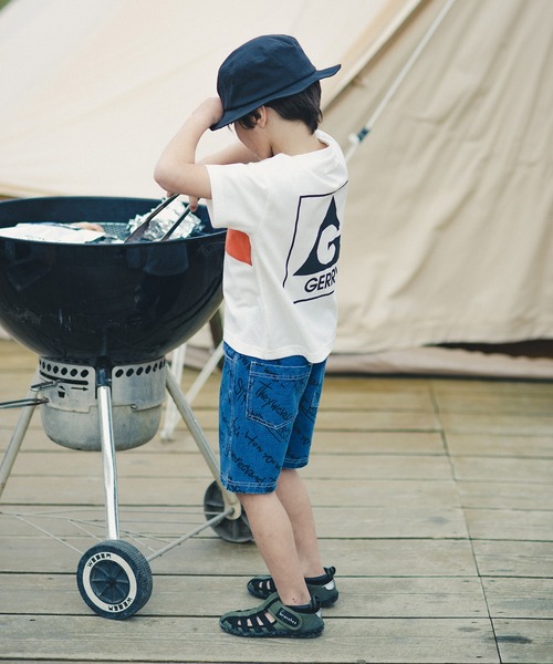 RADCHAP（ラッドチャップ）の「インディゴカットソー斜めロゴハーフパンツ（その他パンツ・キッズ・サックスブルー/ブルー・90cm/110cm/100cm/120cm/130cm/140cm/150cm）」の15枚目の写真