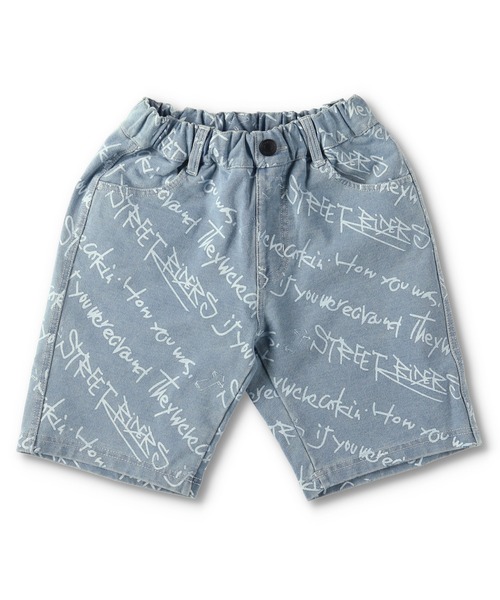 RADCHAP（ラッドチャップ）の「インディゴカットソー斜めロゴハーフパンツ（その他パンツ・キッズ・サックスブルー/ブルー・90cm/110cm/100cm/120cm/130cm/140cm/150cm）」の17枚目の写真