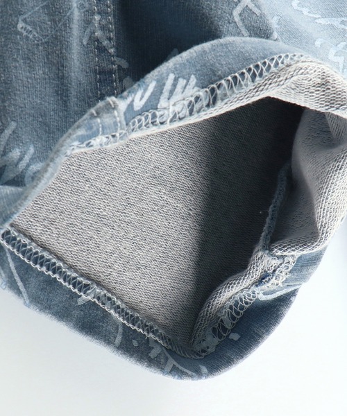 RADCHAP（ラッドチャップ）の「インディゴカットソー斜めロゴハーフパンツ（その他パンツ・キッズ・サックスブルー/ブルー・90cm/110cm/100cm/120cm/130cm/140cm/150cm）」の21枚目の写真