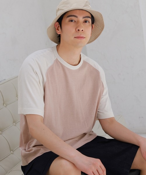 LAKOLE（ラコレ）の「TCRラグラン配色Tシャツ / 949096（Tシャツ/カットソー・メンズ・ライトブルー/グレー/桜・MEDIUM/LARGE）」の19枚目の写真