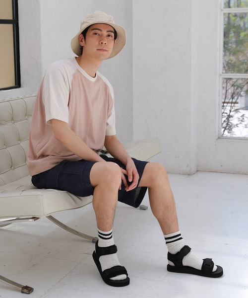 LAKOLE（ラコレ）の「TCRラグラン配色Tシャツ / 949096（Tシャツ/カットソー・メンズ・ライトブルー/グレー/桜・MEDIUM/LARGE）」の18枚目の写真