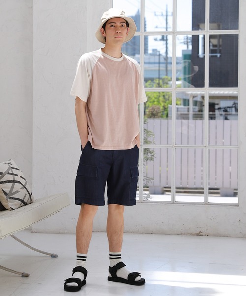 LAKOLE（ラコレ）の「TCRラグラン配色Tシャツ / 949096（Tシャツ/カットソー・メンズ・ライトブルー/グレー/桜・MEDIUM/LARGE）」の16枚目の写真