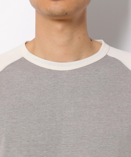 LAKOLE（ラコレ）の「TCRラグラン配色Tシャツ / 949096（Tシャツ/カットソー・メンズ・ライトブルー/グレー/桜・MEDIUM/LARGE）」の6枚目の写真