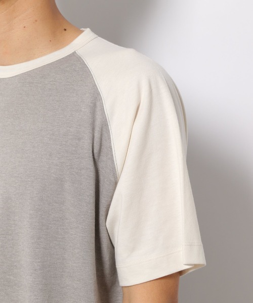 LAKOLE（ラコレ）の「TCRラグラン配色Tシャツ / 949096（Tシャツ/カットソー・メンズ・ライトブルー/グレー/桜・MEDIUM/LARGE）」の7枚目の写真