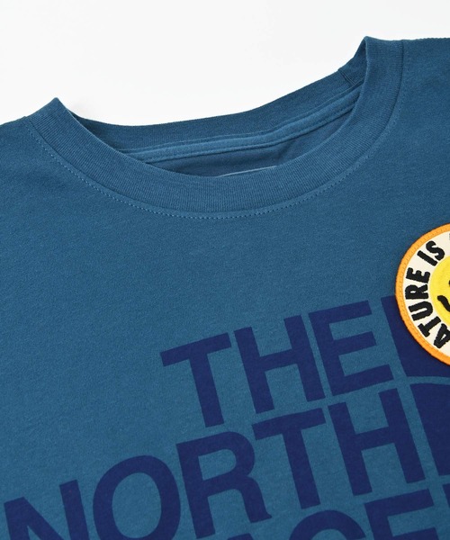 THE NORTH FACE（ザノースフェイス）の「THE NORTH FACE (ザ・ノースフェイス) PATCHES 半袖ロゴTシャツ（Tシャツ/カットソー・レディース・ブルー/オレンジ/チャコール・S/M/L/XL/XXL）」の5枚目の写真