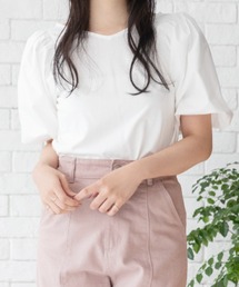 Mysa&Liina | 異素材切替袖ボリュームトップス(Tシャツ/カットソー)