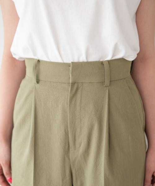 yuw（ユウ）の「ドライオックステーパードパンツ　953006（その他パンツ・レディース・ピンク/グリーン/ベージュ/ブラック/ライトグリーン/チャコールグレー・LARGE/MEDIUM）」の13枚目の写真