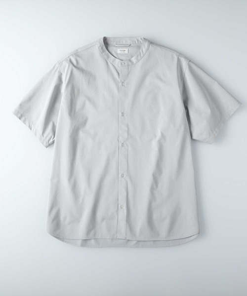 PLUS ONE（プラスワン）の「【PLUS ONE】半袖カットバンドカラーシャツ（シャツ/ブラウス・メンズ・ライトグレー/オリーブ/ブラック・XL/M/L）」の22枚目の写真