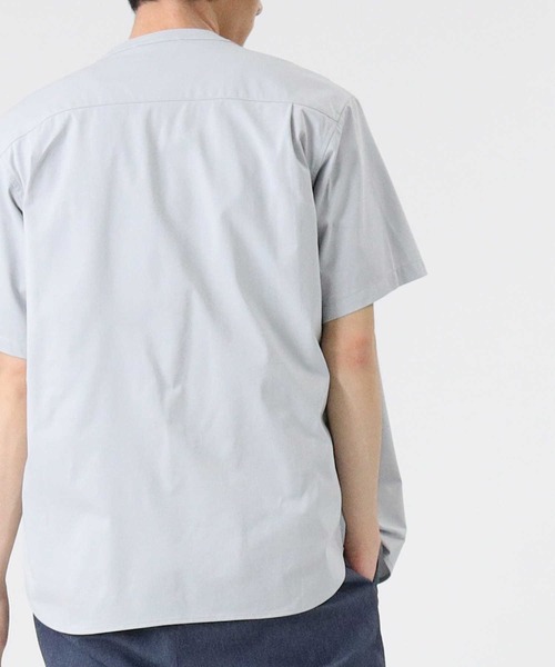 PLUS ONE（プラスワン）の「【PLUS ONE】半袖カットバンドカラーシャツ（シャツ/ブラウス・メンズ・ライトグレー/オリーブ/ブラック・XL/M/L）」の11枚目の写真