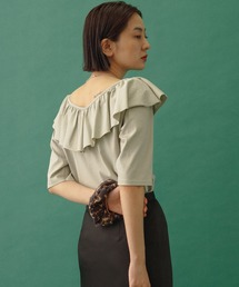 MADEMOISELLE ROPE' | 【前後2WAY】フリルネックカットソー(Tシャツ/カットソー)