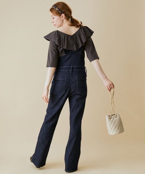 MADEMOISELLE ROPE'(マドモアゼル ロペ)の「<春まで使える>【前後2WAY】フリルネックカットソー(Tシャツ/カットソー・レディース・ホワイト/ライトグリーン/スミクロ・38)」の14枚目の写真