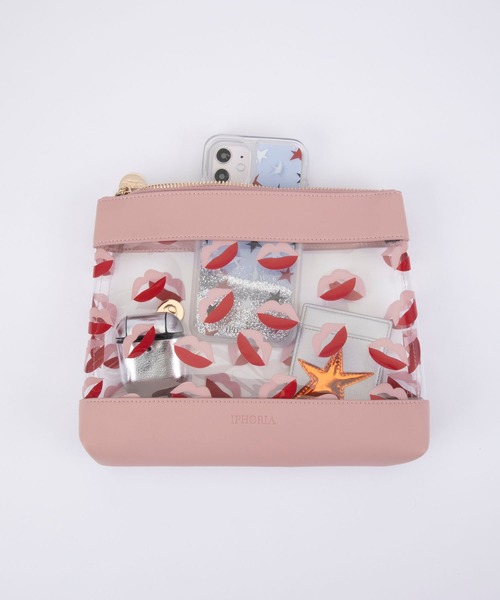 iphoria（アイフォリア）の「【IPHORIA アイフォリア】 ビニールバッグ ポーチ Inflight Bag Collection（クラッチバッグ・レディース・ブラック/ピンク/シルバー/マルチ・ONE SIZE）」の16枚目の写真