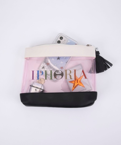 iphoria（アイフォリア）の「【IPHORIA アイフォリア】 ビニールバッグ ポーチ Inflight Bag Collection（クラッチバッグ・レディース・ブラック/ピンク/シルバー/マルチ・ONE SIZE）」の8枚目の写真