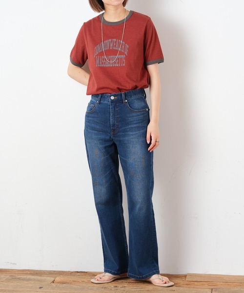 CIAOPANIC TYPY(チャオパニックティピー)の「ミリボーダープリントTee(Tシャツ/カットソー・レディース・グリーン/オレンジ/ブラック・ONE SIZE)」の19枚目の写真