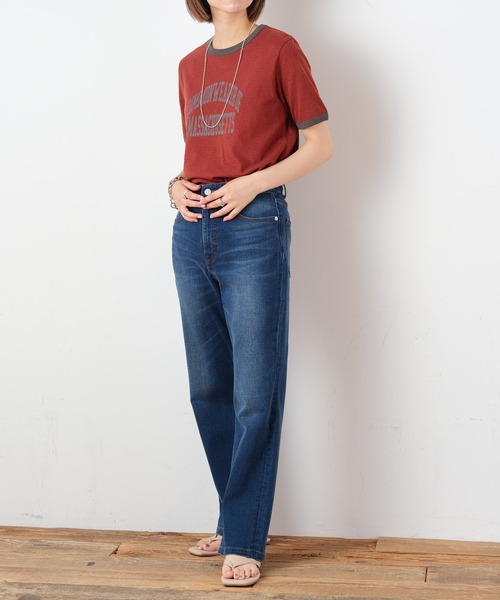 CIAOPANIC TYPY(チャオパニックティピー)の「ミリボーダープリントTee(Tシャツ/カットソー・レディース・グリーン/オレンジ/ブラック・ONE SIZE)」の20枚目の写真