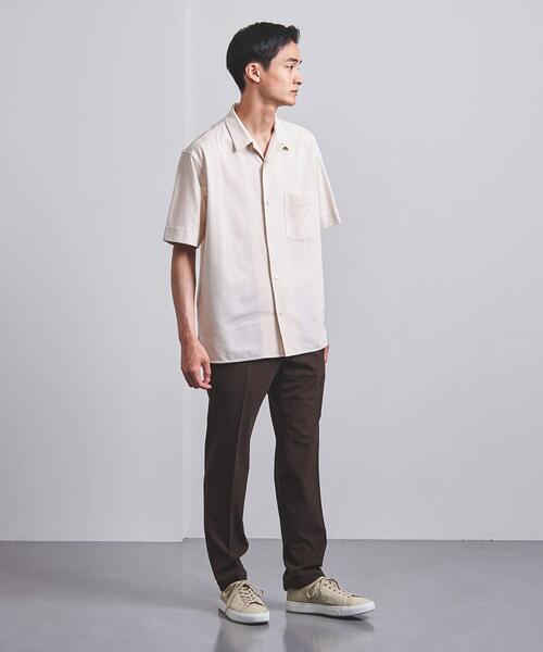 UNITED ARROWS（ユナイテッドアローズ）の「＜UNITED ARROWS ＞ ニット サッカー オープンカラー シャツ（シャツ/ブラウス・メンズ・ネイビー/ナチュラル/コバルトブルー・SMALL/LARGE/X-LARGE/MEDIUM）」の12枚目の写真