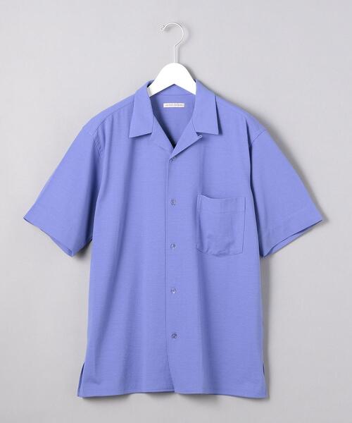 UNITED ARROWS（ユナイテッドアローズ）の「＜UNITED ARROWS ＞ ニット サッカー オープンカラー シャツ（シャツ/ブラウス・メンズ・ネイビー/ナチュラル/コバルトブルー・SMALL/LARGE/X-LARGE/MEDIUM）」の19枚目の写真