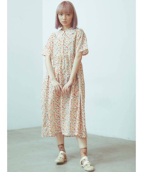 merry jenny（メリージェニー）の「tulipフリルカラーシャツワンピース（ワンピース・レディース・レッド/イエロー・FREE）」の15枚目の写真