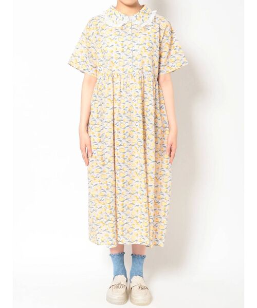 merry jenny（メリージェニー）の「tulipフリルカラーシャツワンピース（ワンピース・レディース・レッド/イエロー・FREE）」の10枚目の写真