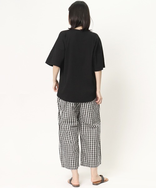 グランママドーター　【美品・洗える】ギンガムチェックイージーサルエル パンツ 極美品☆ 洗える ギンガムチェックイージーサルエルパンツ