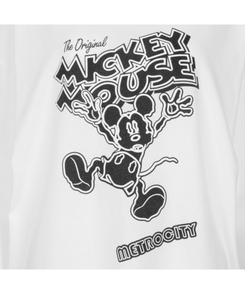 コラボレーション企画 Metrocity メトロシティ のファッション ディズニー トップス Ct43 Tシャツ カットソー ミッキーマウス カットソー セール Tシャツ カットソー Tシャツ