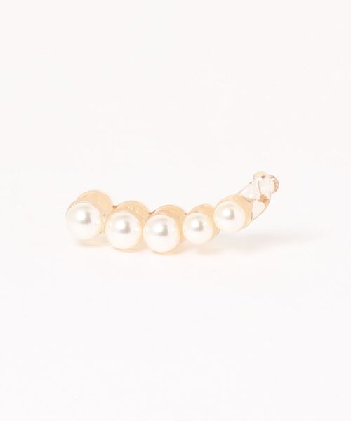 パール クリアベージュバナナクリップ バレッタ ヘアクリップ Three Four Three Time スリーフォータイム のファッション Four