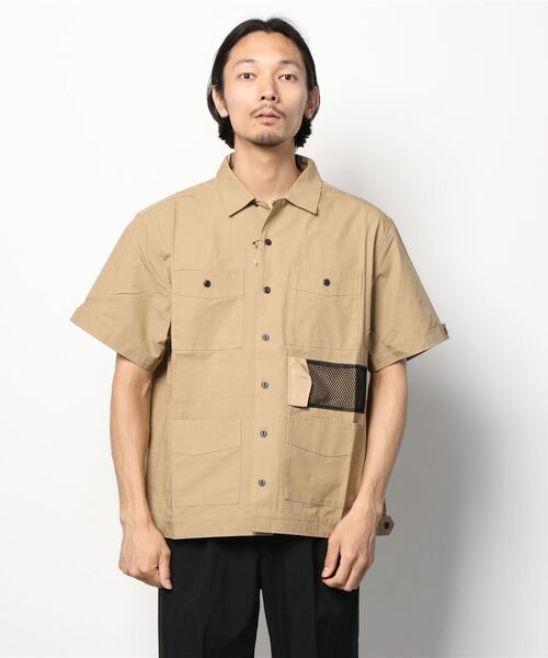 POLeR OUTDOOR STUFF（ポーラーアウトドアスタッフ）の「POLeR OUTDOOR STUFF/ポーラーアウトドアスタッフ　COTTON LIP KEROUAC OPEN COLLAR SHIRT（シャツ/ブラウス・メンズ・ブラック/ベージュ/オリーブ・MEDIUM/LARGE/X-LARGE）」の2枚目の写真