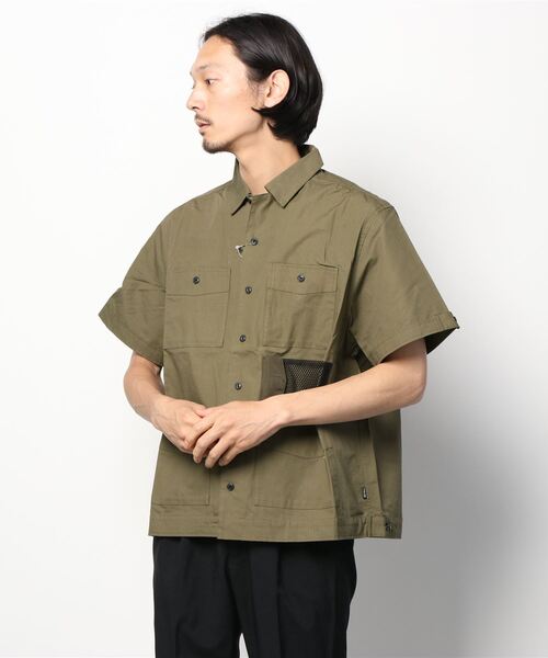 POLeR OUTDOOR STUFF（ポーラーアウトドアスタッフ）の「POLeR OUTDOOR STUFF/ポーラーアウトドアスタッフ　COTTON LIP KEROUAC OPEN COLLAR SHIRT（シャツ/ブラウス・メンズ・ブラック/ベージュ/オリーブ・MEDIUM/LARGE/X-LARGE）」の3枚目の写真