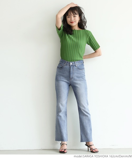 coca(coca)(コカ)の「カットオフセミフレアデニム(デニムパンツ・レディース・ブルー系その他・M/L)」の3枚目の写真