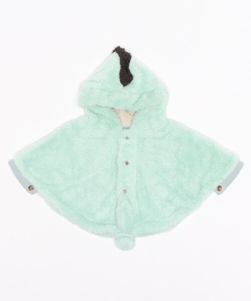 kids zoo(キッズズー)の「両面シープボア動物マント(ポンチョ・キッズ・ホワイト/ブラウン/ピンク/ブルー・S)」の3枚目の写真