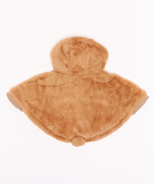 kids zoo(キッズズー)の「両面シープボア動物マント(ポンチョ・キッズ・ホワイト/ブラウン/ピンク/ブルー・S)」の5枚目の写真
