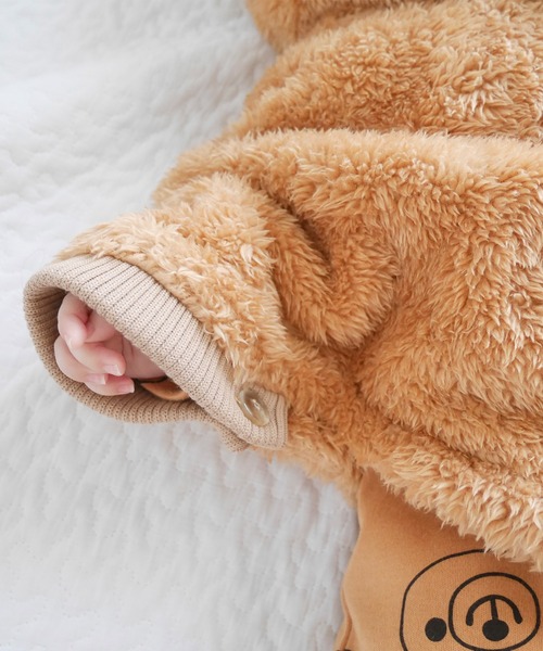 kids zoo(キッズズー)の「両面シープボア動物マント(ポンチョ・キッズ・ホワイト/ブラウン/ピンク/ブルー・S)」の18枚目の写真