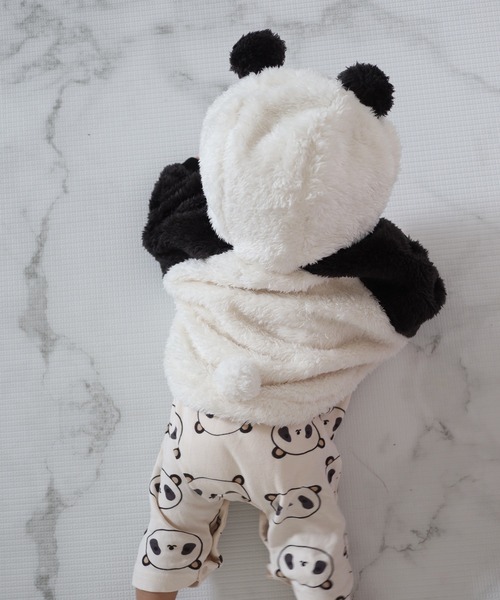 kids zoo(キッズズー)の「両面シープボア動物マント(ポンチョ・キッズ・ホワイト/ブラウン/ピンク/ブルー・S)」の16枚目の写真