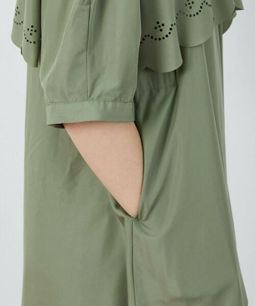 FRAPBOIS（フラボア）の「レイブロー ワンピース（ワンピース・レディース・ブラック/カーキ・0/1）」の6枚目の写真