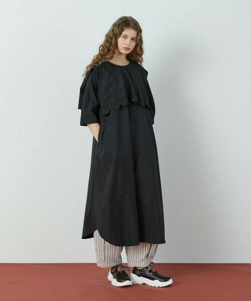 FRAPBOIS（フラボア）の「レイブロー ワンピース（ワンピース・レディース・ブラック/カーキ・0/1）」の17枚目の写真