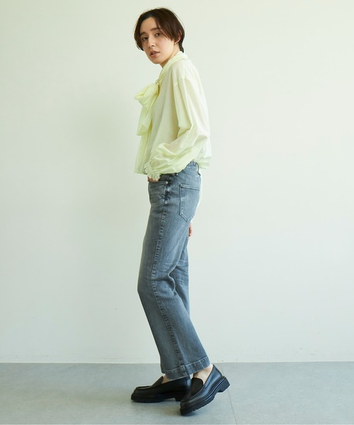 24SS☆タグ付き☆ガリャルダガランテ　コットンボウタイシャツ　サックスブルー 24SS☆タグ付き☆ガリャルダガランテ コットンボウタイシャツ
