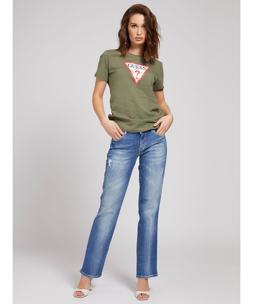 Guess（ゲス）の「SEXY STRAIGHT Denim Pants（デニムパンツ・レディース・インディゴブルー・24inch/25inch/26inch/27inch/28inch）」の6枚目の写真