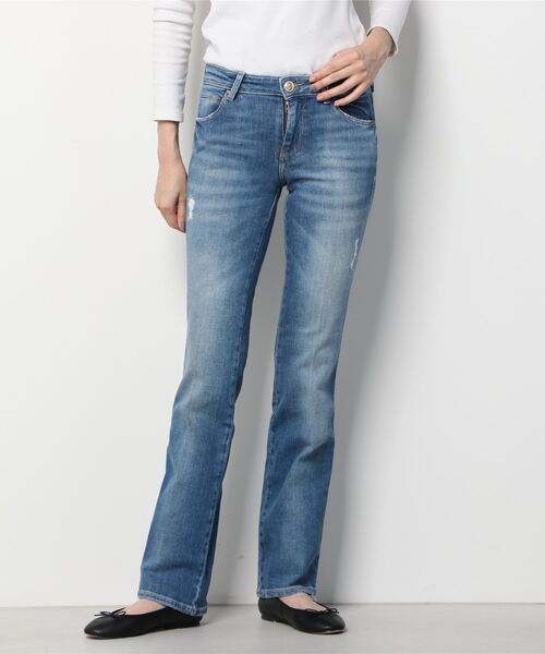 Guess（ゲス）の「SEXY STRAIGHT Denim Pants（デニムパンツ・レディース・インディゴブルー・24inch/25inch/26inch/27inch/28inch）」の7枚目の写真