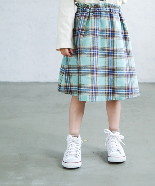 総柄1分丈インナーパンツ付きスカート 総柄1分丈インナーパンツ付きスカート