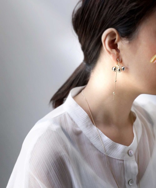 antiqua(アンティカ)の「メタルボールピアス(ピアス(両耳用)・レディース・シルバー/ゴールド・FREE)」の6枚目の写真