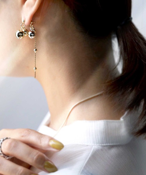 antiqua(アンティカ)の「メタルボールピアス(ピアス(両耳用)・レディース・シルバー/ゴールド・FREE)」の8枚目の写真