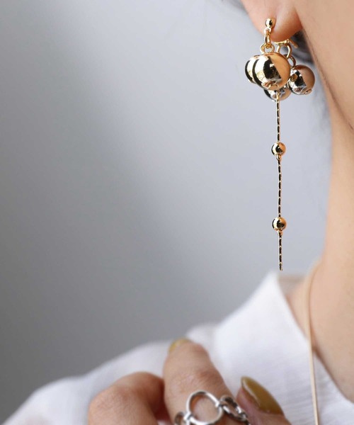 antiqua(アンティカ)の「メタルボールピアス(ピアス(両耳用)・レディース・シルバー/ゴールド・FREE)」の9枚目の写真