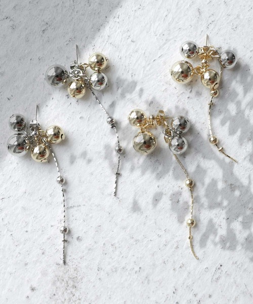 antiqua(アンティカ)の「メタルボールピアス(ピアス(両耳用)・レディース・シルバー/ゴールド・FREE)」の10枚目の写真