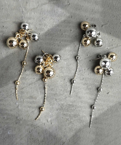 antiqua(アンティカ)の「メタルボールピアス(ピアス(両耳用)・レディース・シルバー/ゴールド・FREE)」の11枚目の写真