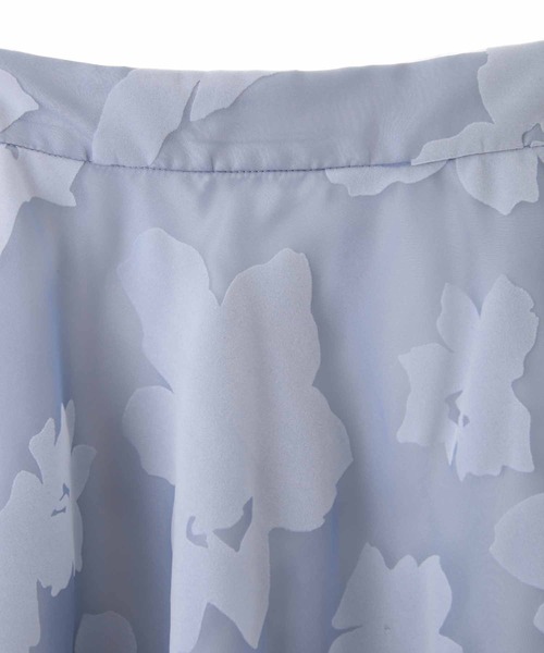 31 Sons de mode（トランテアン　ソン　ドゥ　モード）の「フロッキー花柄フレアスカート（スカート・レディース・サックスブルー/ベージュ・36/38）」の13枚目の写真